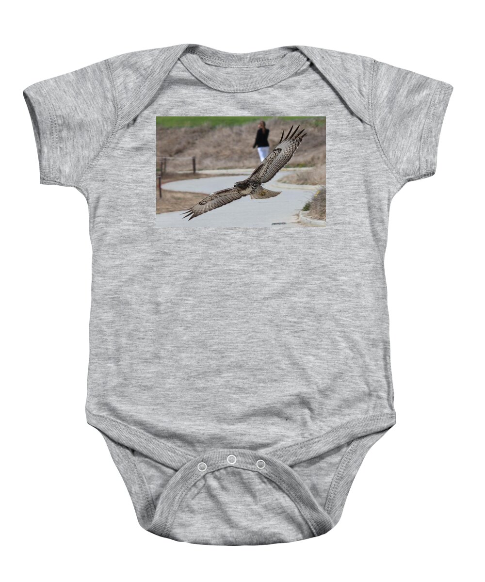 Hawk Baby Onesie featuring the photograph Swoop by Christy Pooschke