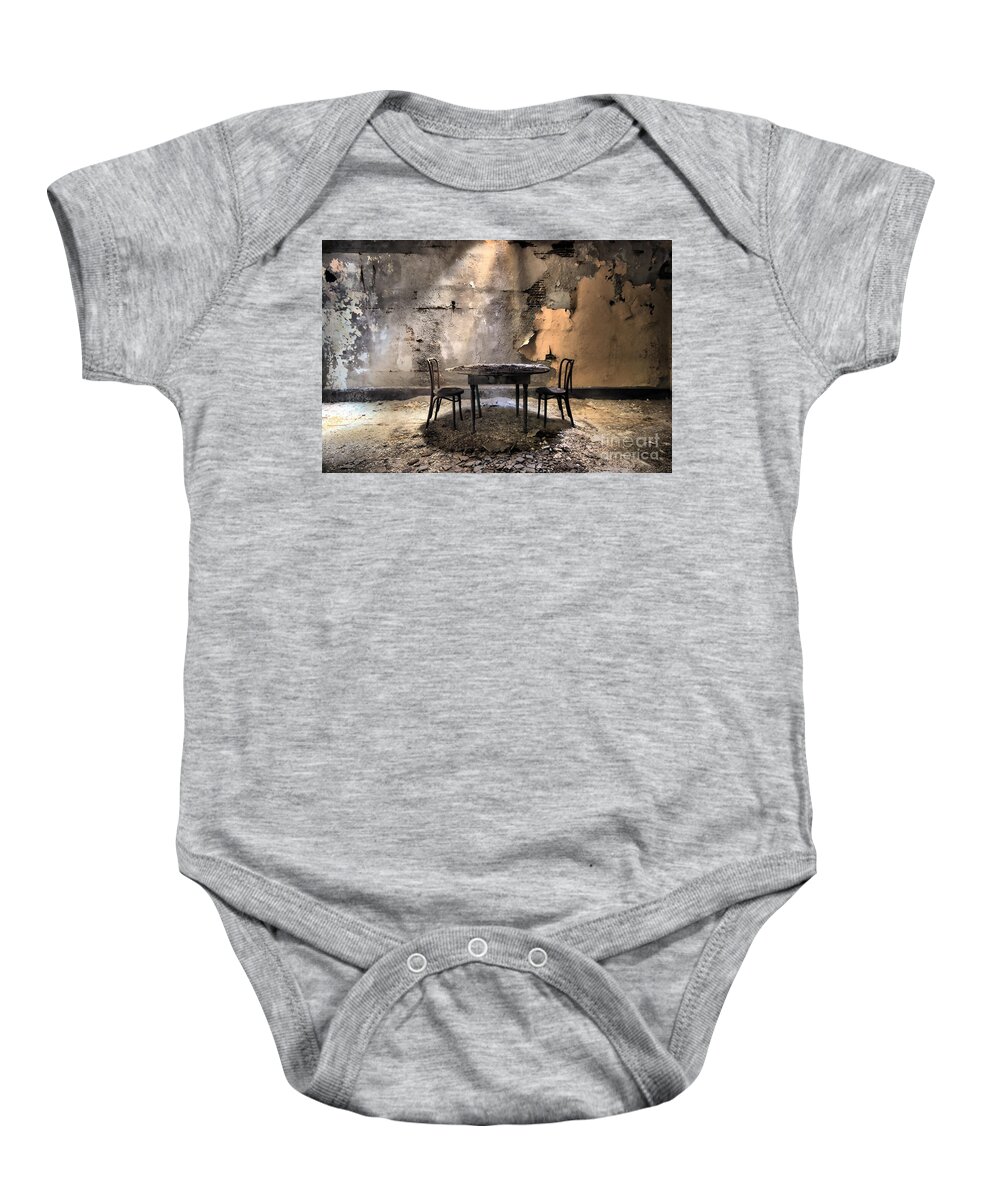 Borscht Belt Baby Onesie featuring the photograph Table 4 Two by Rick Kuperberg Sr