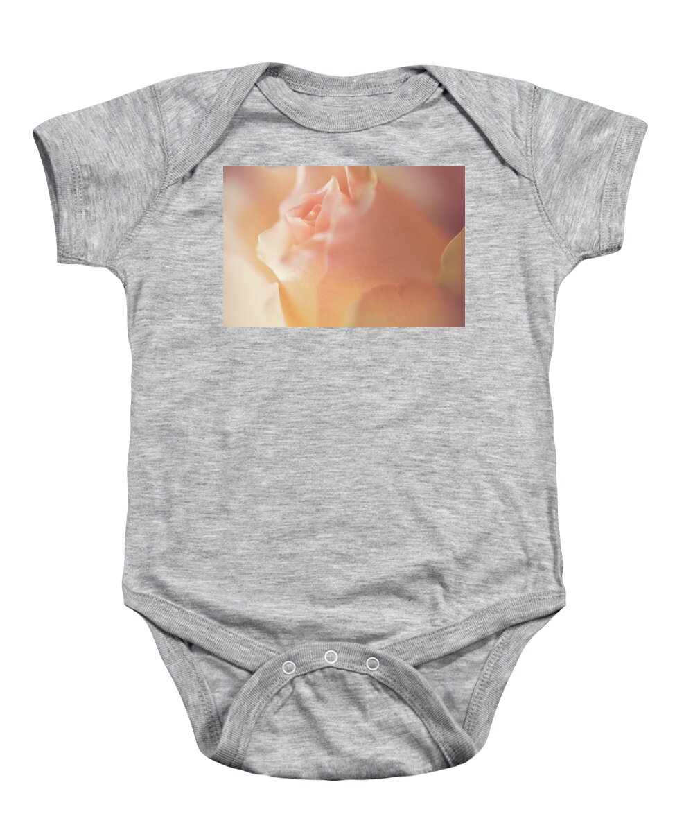 Jenny Rainbow Fine Art Photography Baby Onesie featuring the photograph The Color of My Wedding Dress. Pink Rose by Jenny Rainbow