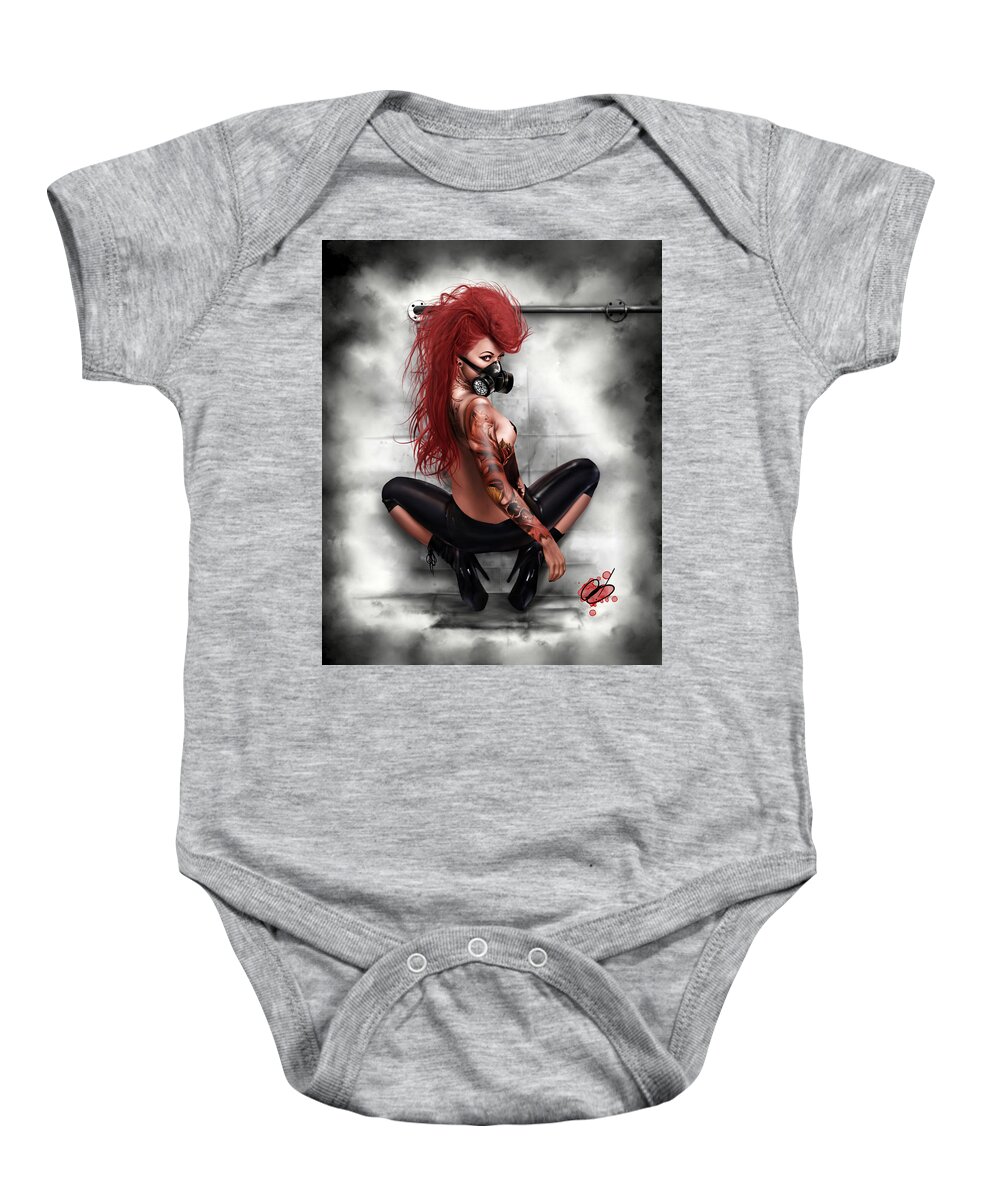 Tattoo Baby Onesie featuring the painting The Day After by Pete Tapang