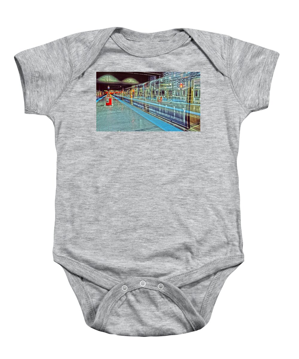 Trains Baby Onesie featuring the photograph The Ghost EL by Harry B Brown