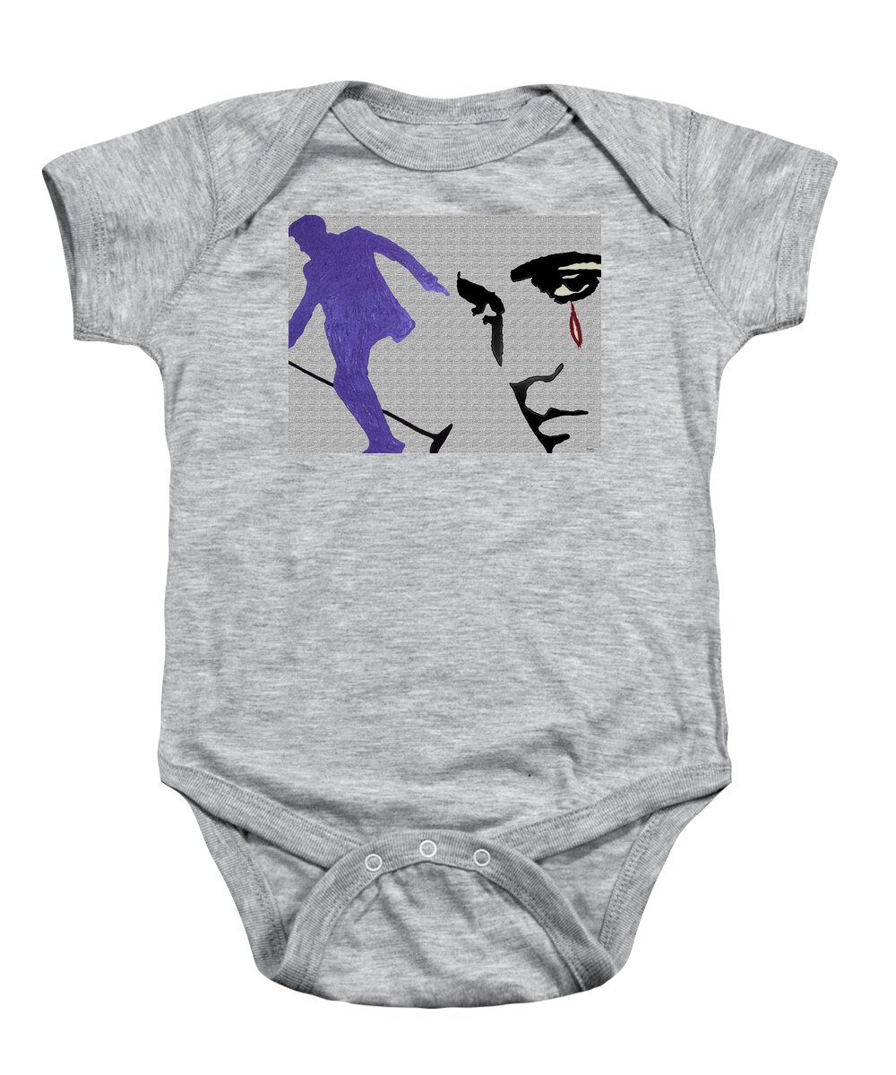Elvis Baby Onesie featuring the painting The King Of Rock And Roll by Robert Margetts