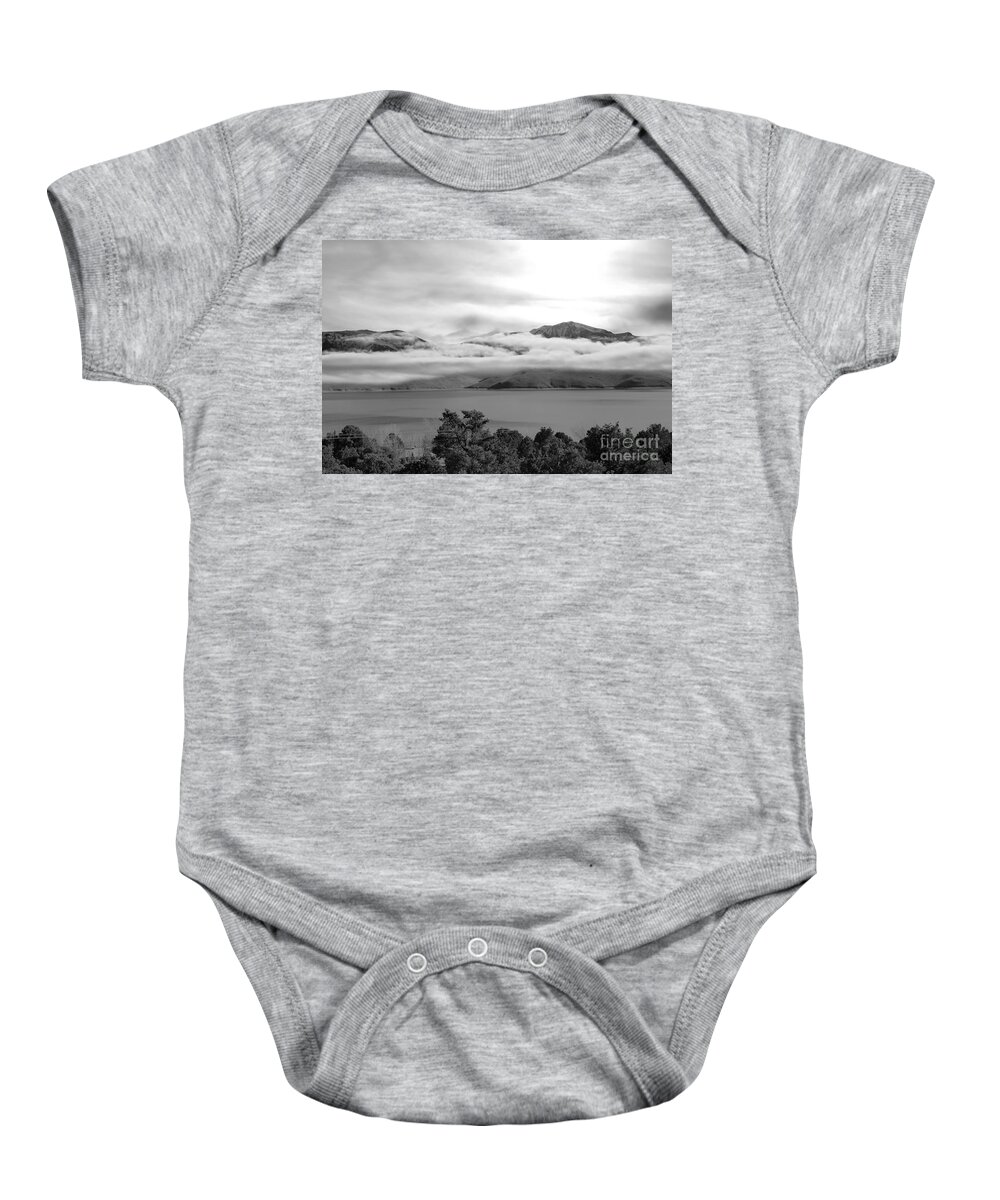 The Lake Baby Onesie featuring the photograph The Lake by Claudia Ellis