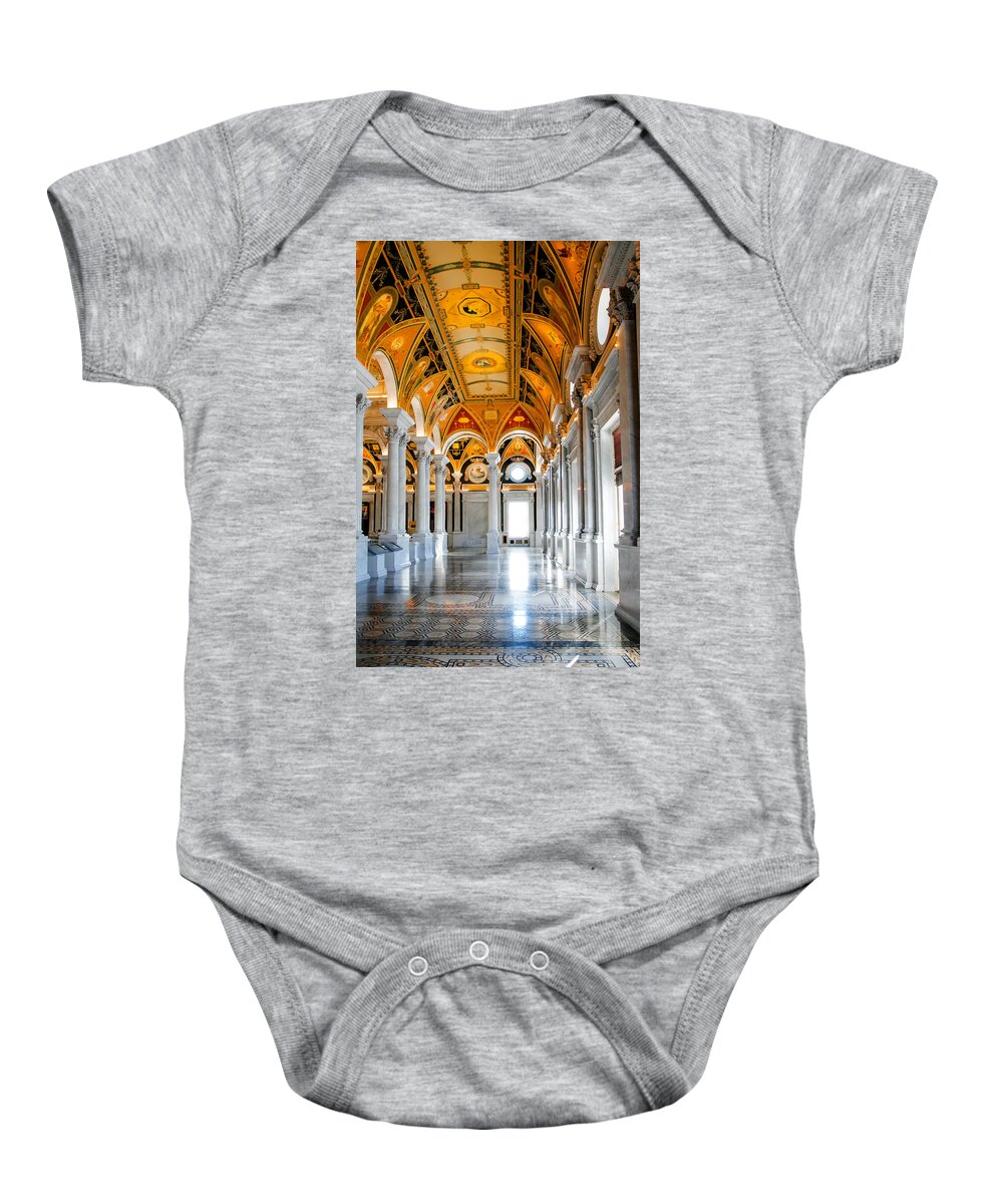 Arlington Cemetery Baby Onesie featuring the photograph The Library by Greg Fortier