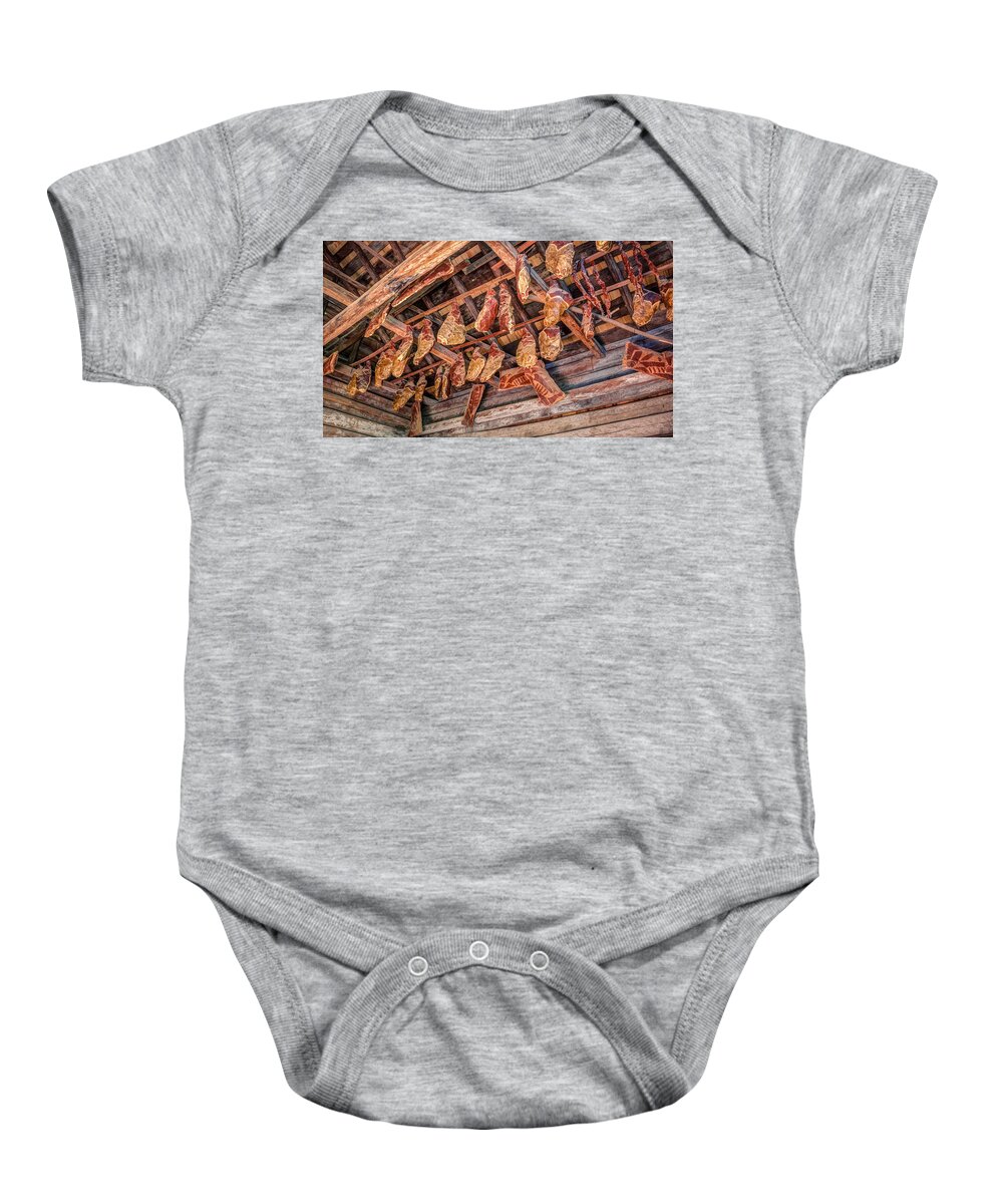 Alternatively Baby Onesie featuring the photograph The Smokehouse by Rob Sellers