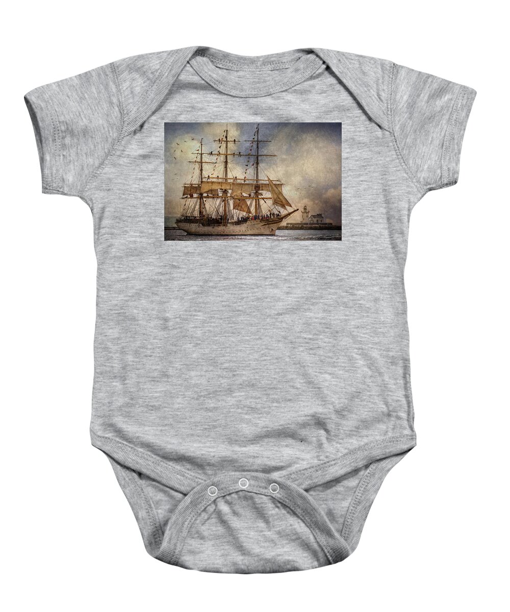 Boats Baby Onesie featuring the photograph The Sorlandet by Dale Kincaid