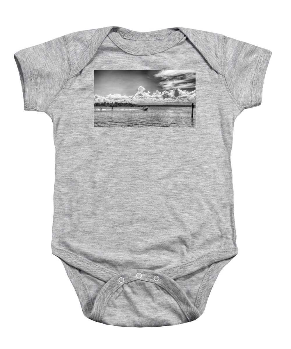  Baby Onesie featuring the photograph The Water Skier by Howard Salmon