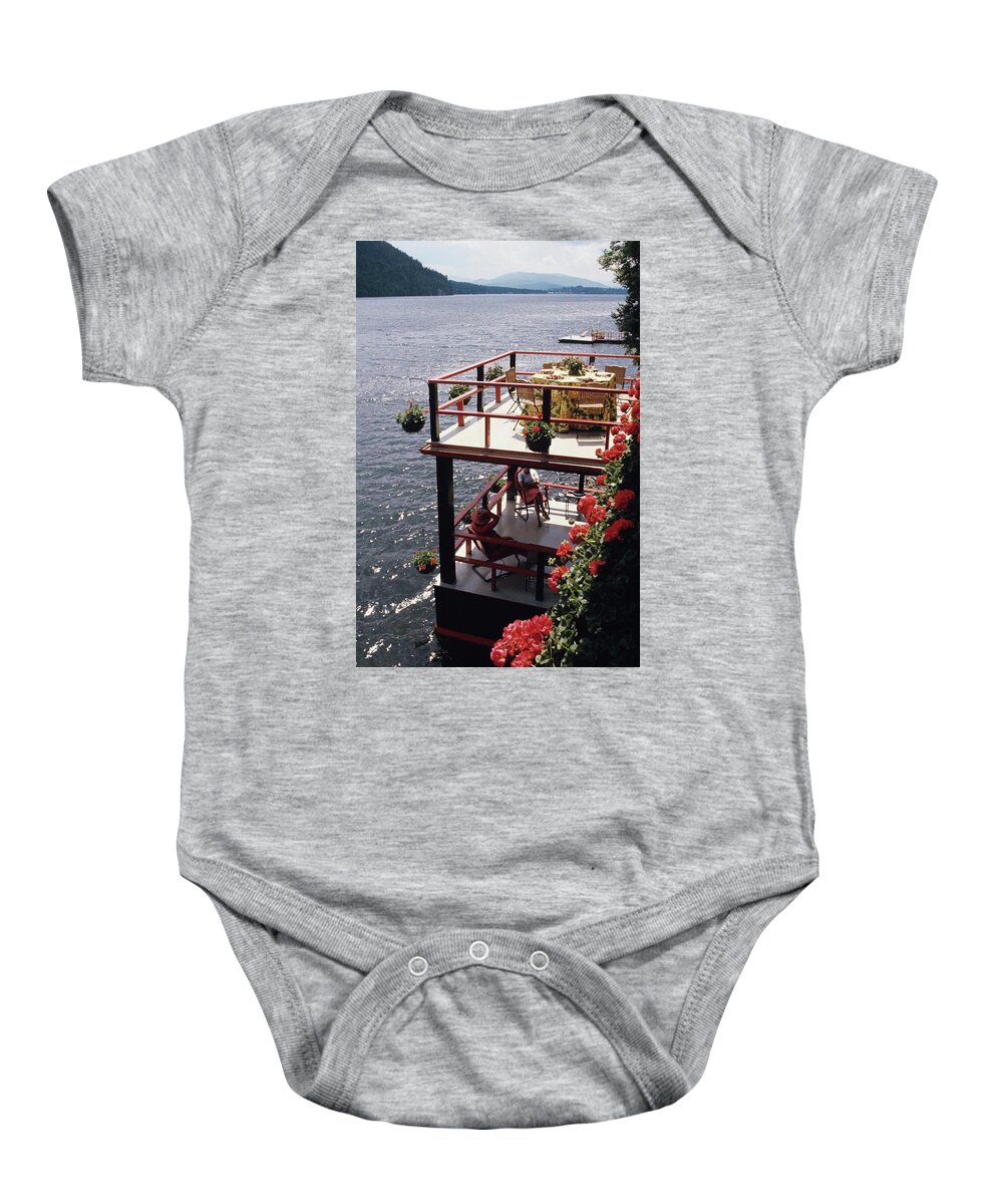 Home Baby Onesie featuring the photograph The Wyker's Deck by Ernst Beadle