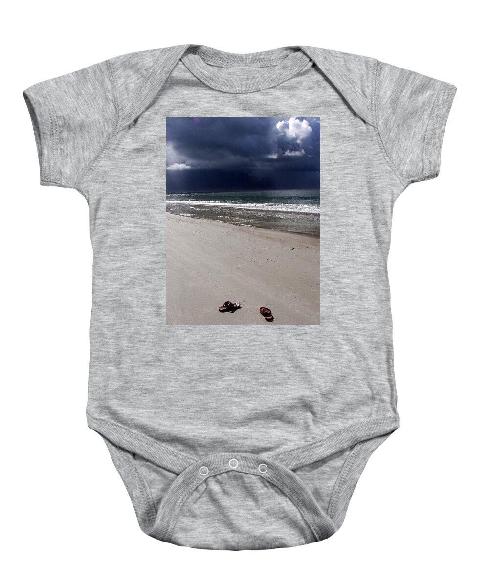 Topsail Island Baby Onesie featuring the photograph Time To Go by Karen Wiles