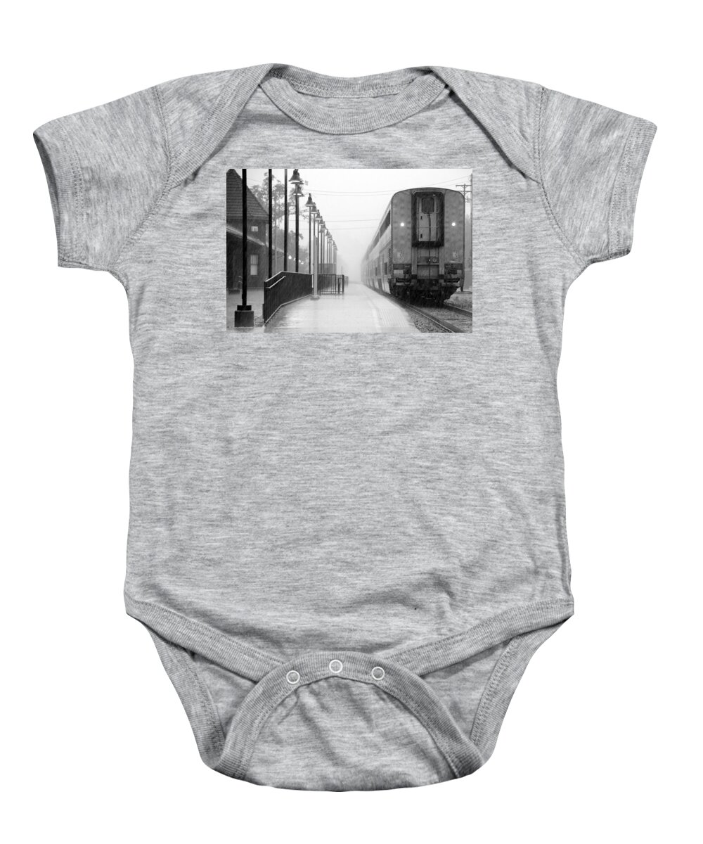 Transportation Baby Onesie featuring the photograph To Chicago by Charlotte Schafer