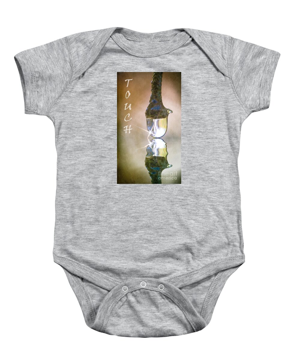 Macro Baby Onesie featuring the photograph Touch by Kym Clarke
