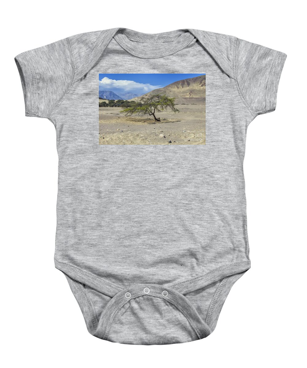 Tree Baby Onesie featuring the photograph Tree in desert by Patricia Hofmeester