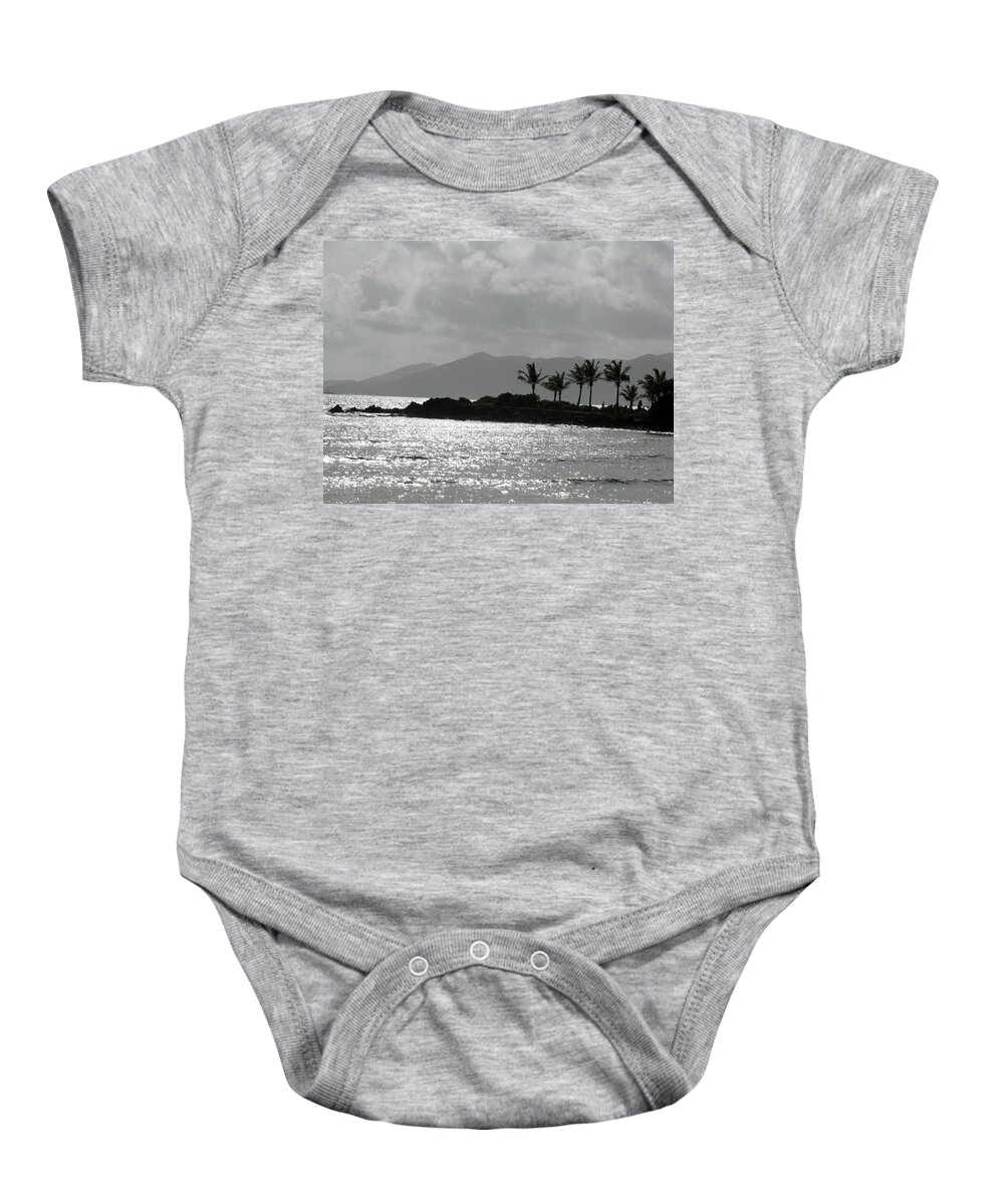 Sapphire Beach Baby Onesie featuring the photograph Tropical Mornings - Silhouettes 04 by Pamela Critchlow