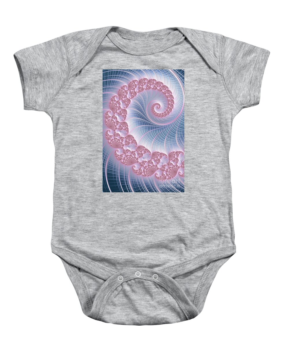 Digital Baby Onesie featuring the digital art Twirly Swirl by Vix Edwards