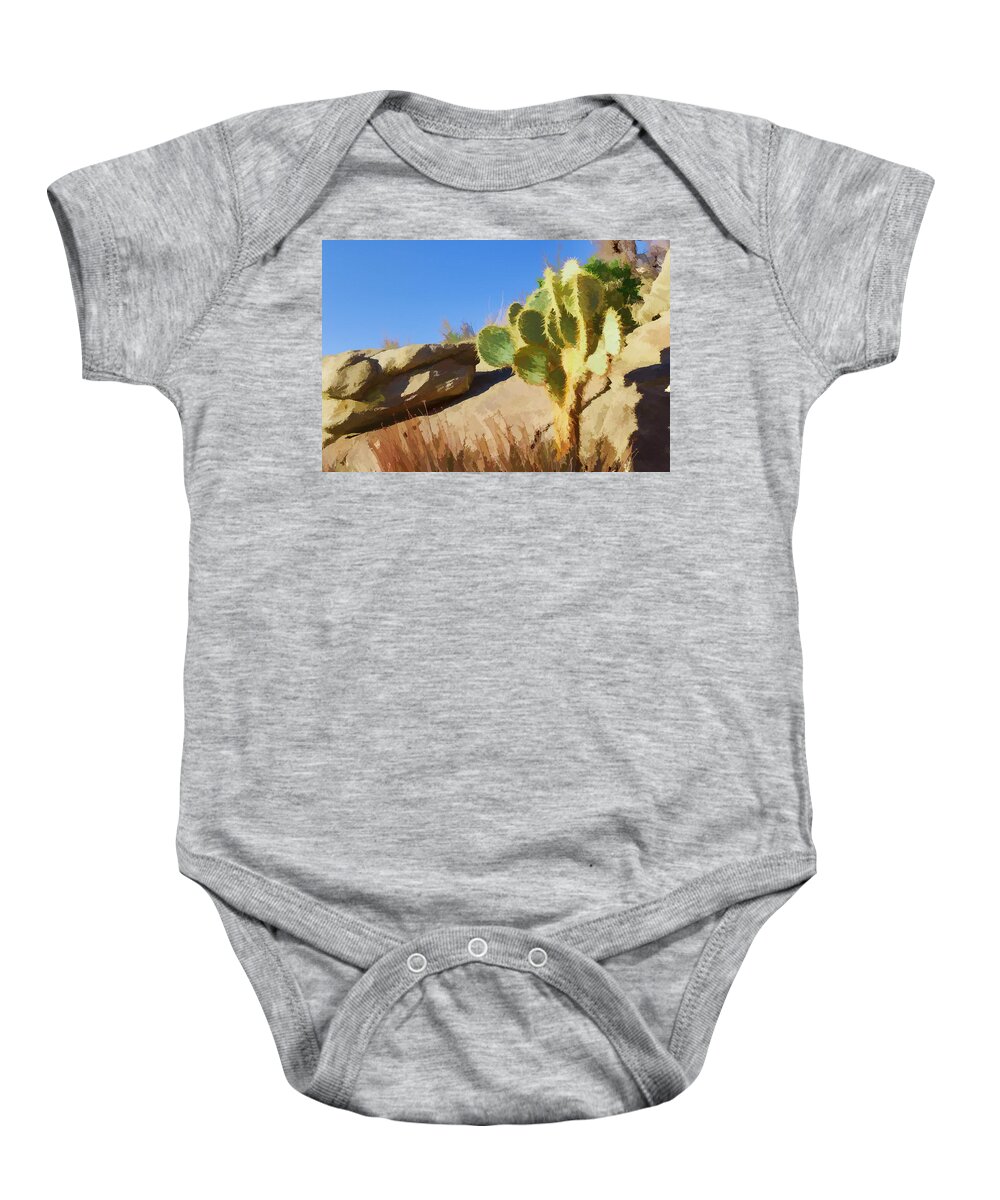 Cactus Baby Onesie featuring the photograph Uphill all the way by Scott Campbell