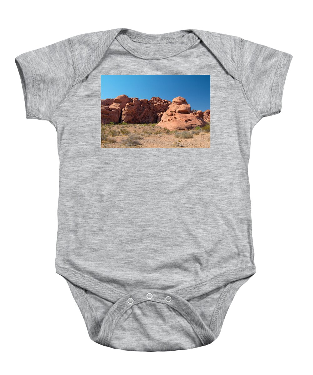 Valley Of Fire Baby Onesie featuring the photograph Valley of Fire 9 by Richard J Cassato