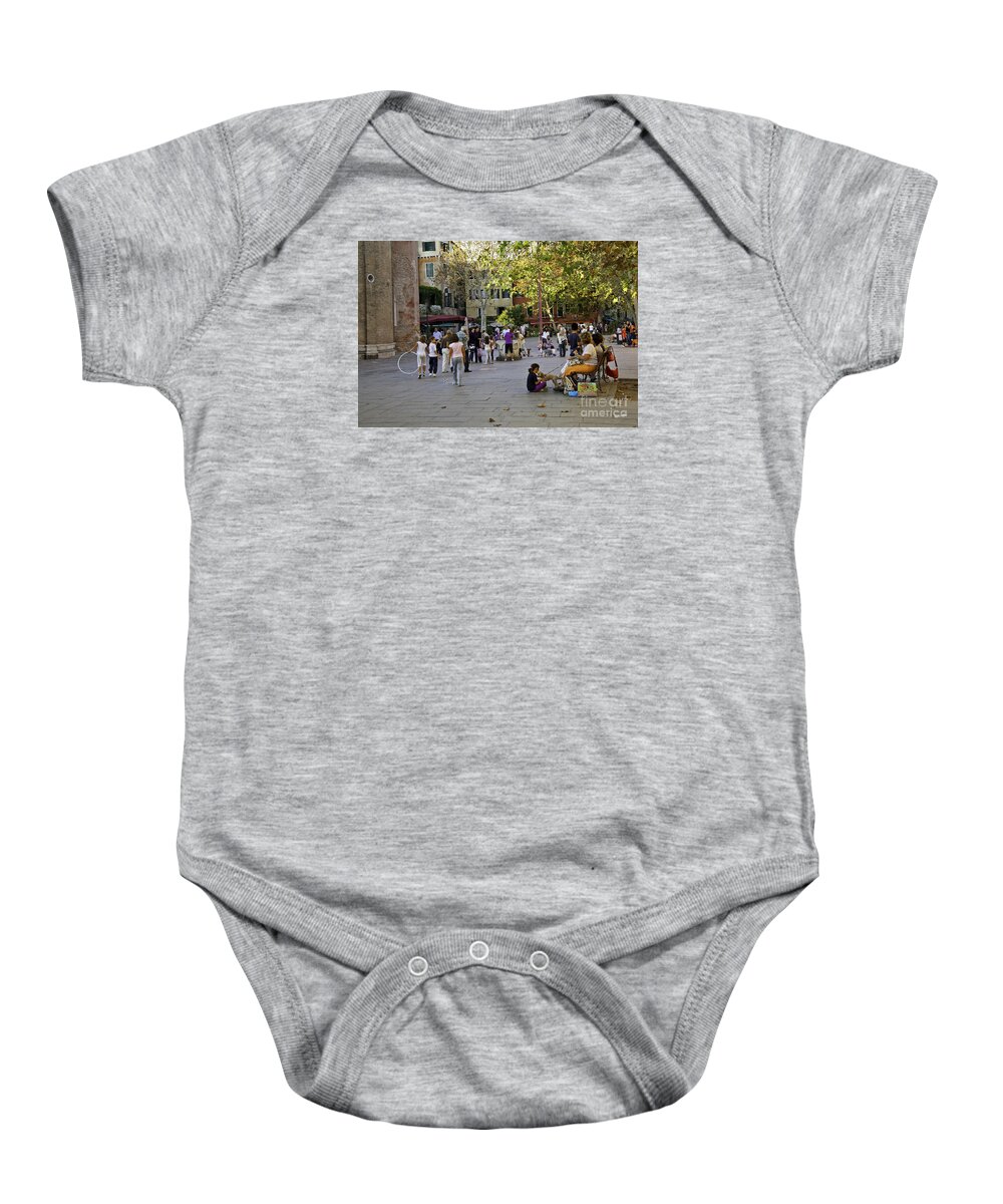 Venice Baby Onesie featuring the photograph Venice Piazza in the Afternoon by Madeline Ellis