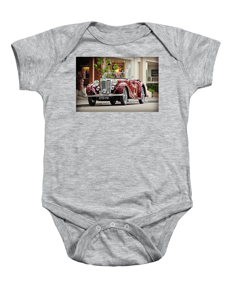 Mg Baby Onesie featuring the photograph Vintage MG in Carmel by Steve Natale