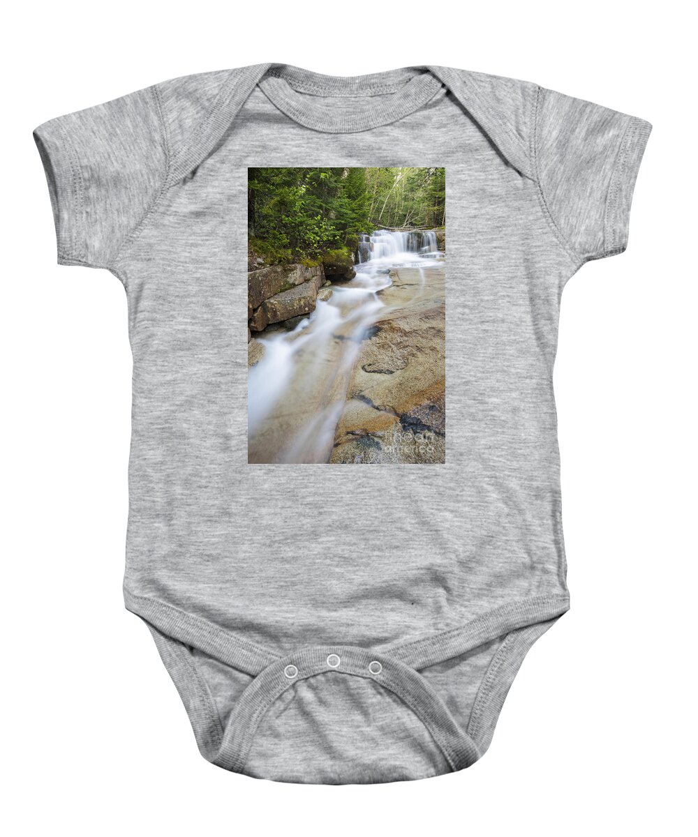 Awe-inspiring Baby Onesie featuring the photograph Walker Brook Cascades - Franconia Notch State Park New Hampshire by Erin Paul Donovan