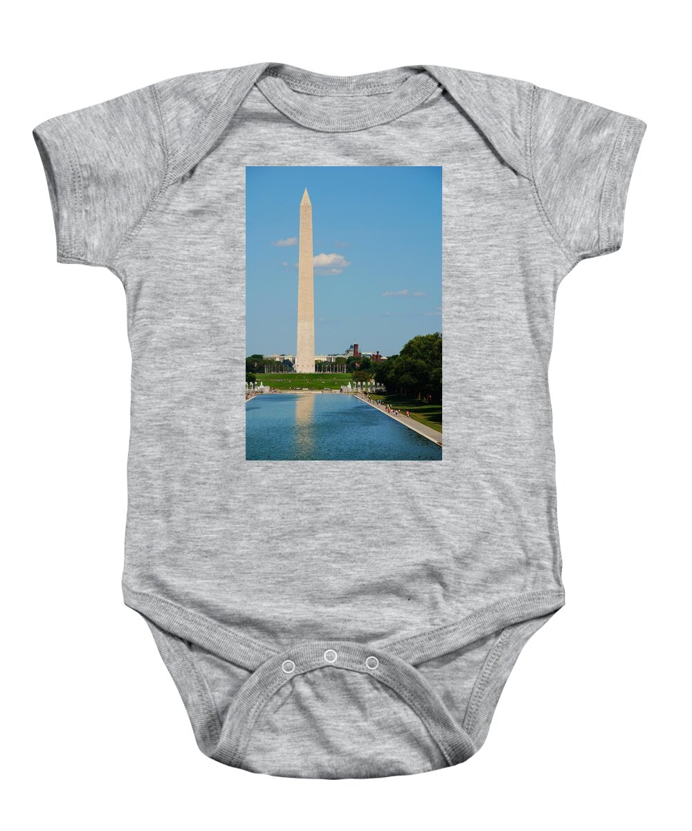 Washington Baby Onesie featuring the photograph Washington Monument Reflection by Kenny Glover