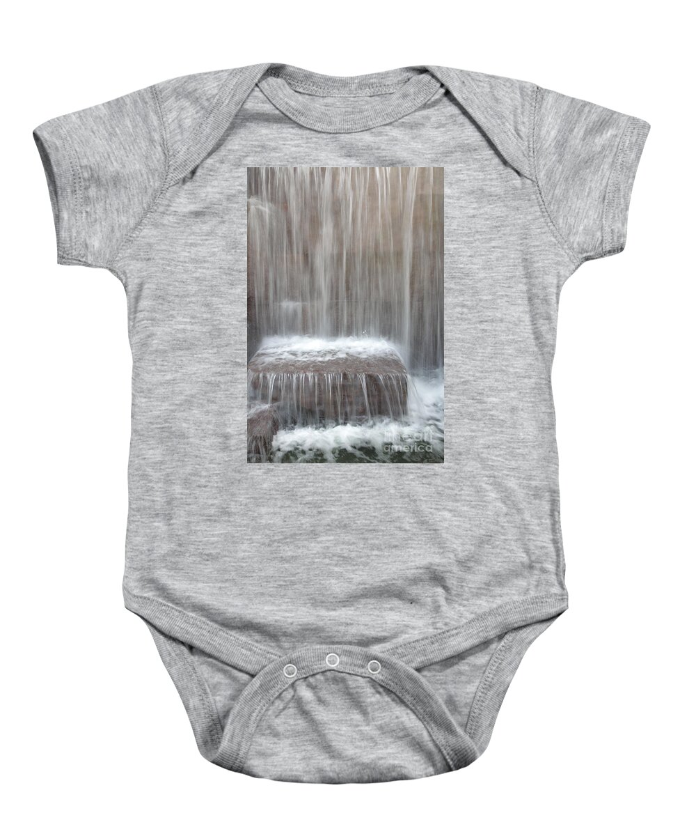 Cascade Baby Onesie featuring the photograph Waterfall at the FDR Memorial in Washington DC by William Kuta
