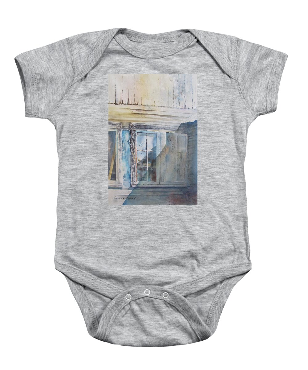 Windows Baby Onesie featuring the painting Windows by Amanda Amend