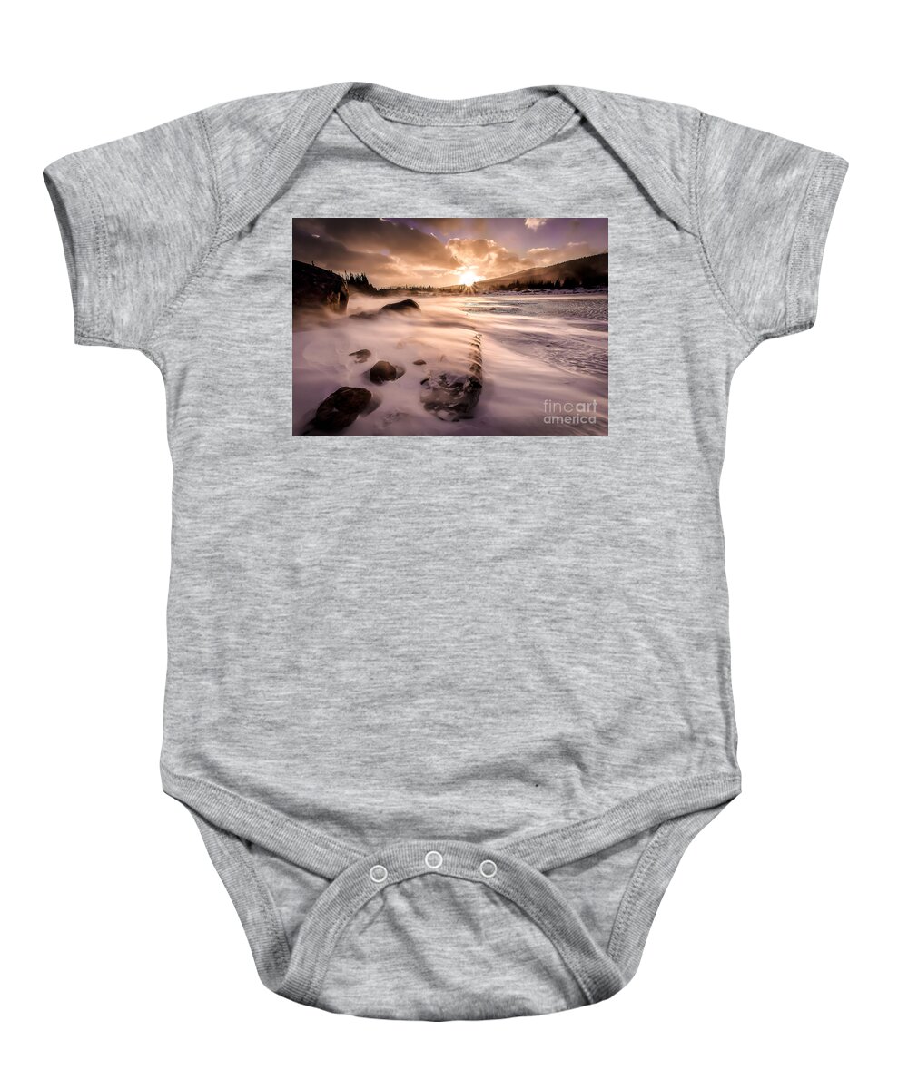 Landscape Baby Onesie featuring the photograph Windy Morning by Steven Reed