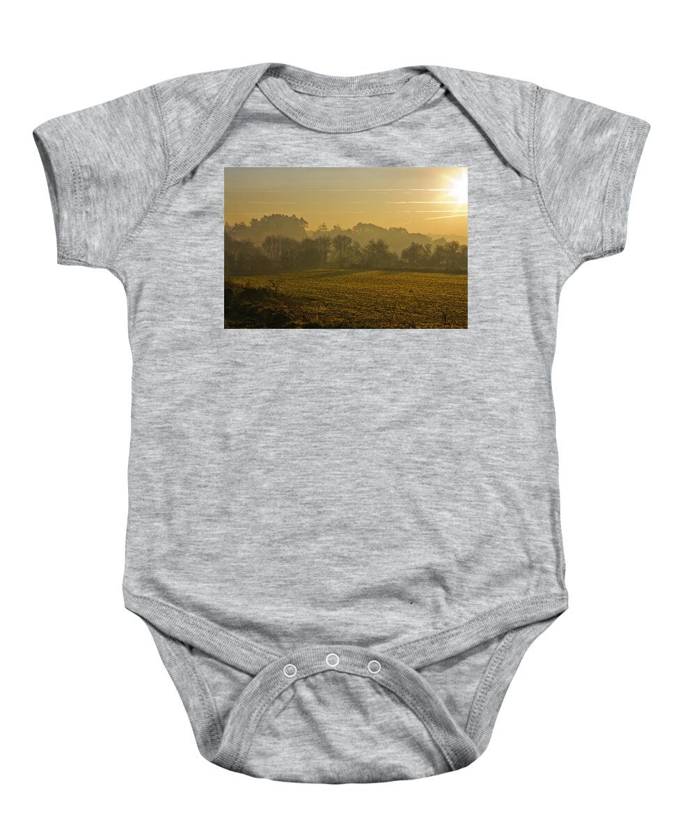 Frost Baby Onesie featuring the photograph Winter landscape by Paulo Goncalves
