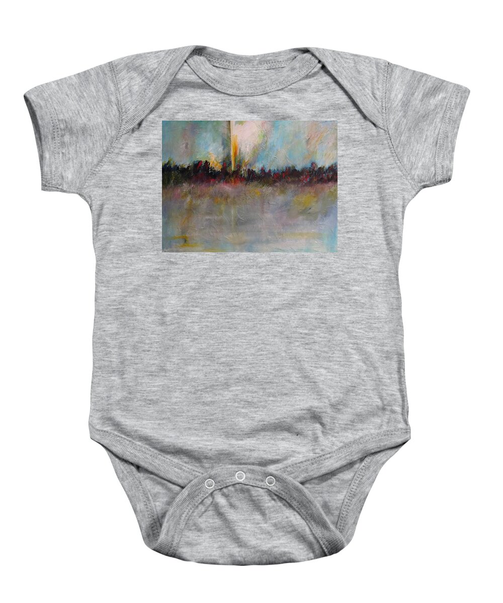 Abstract Baby Onesie featuring the painting Wonder by Soraya Silvestri