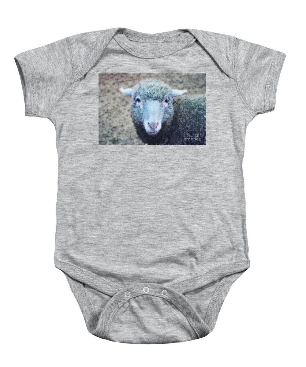 Photo Baby Onesie featuring the photograph Wooly and Cuddly by Jutta Maria Pusl
