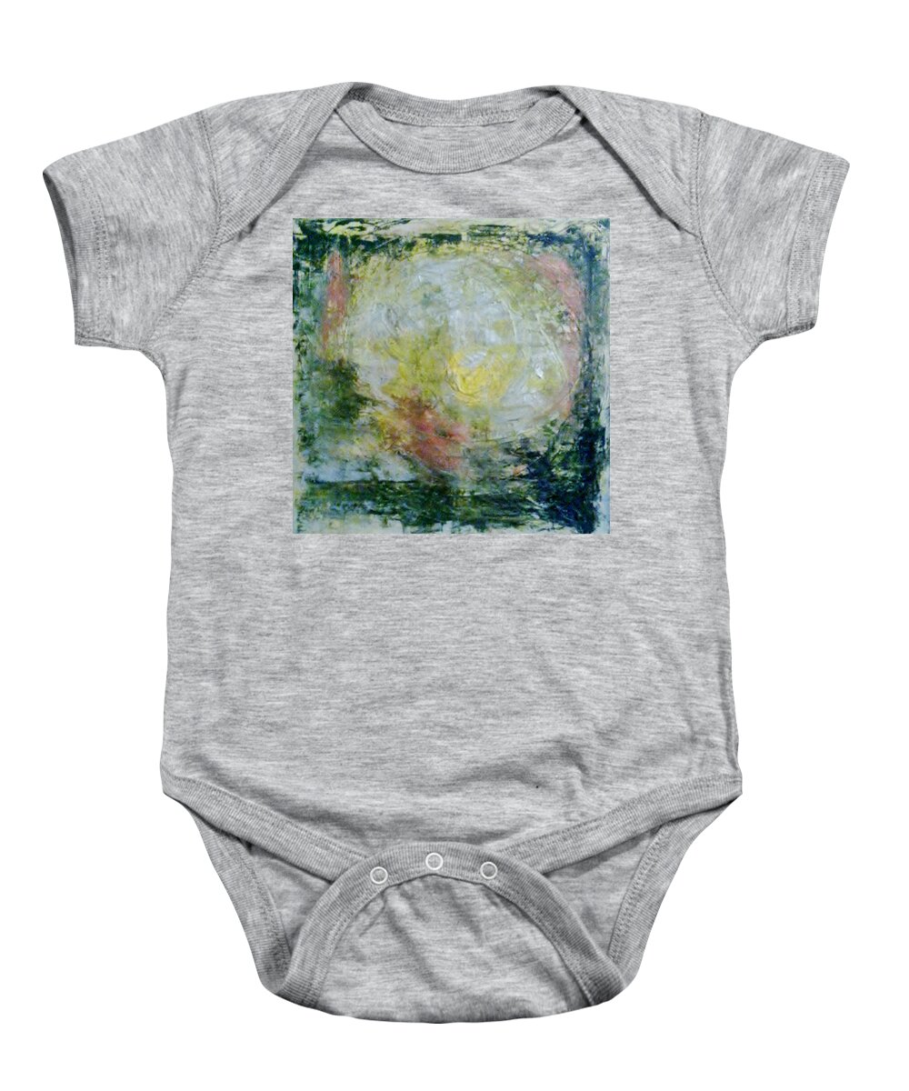 Abstract Painting Baby Onesie featuring the painting Y - liesii by KUNST MIT HERZ Art with heart