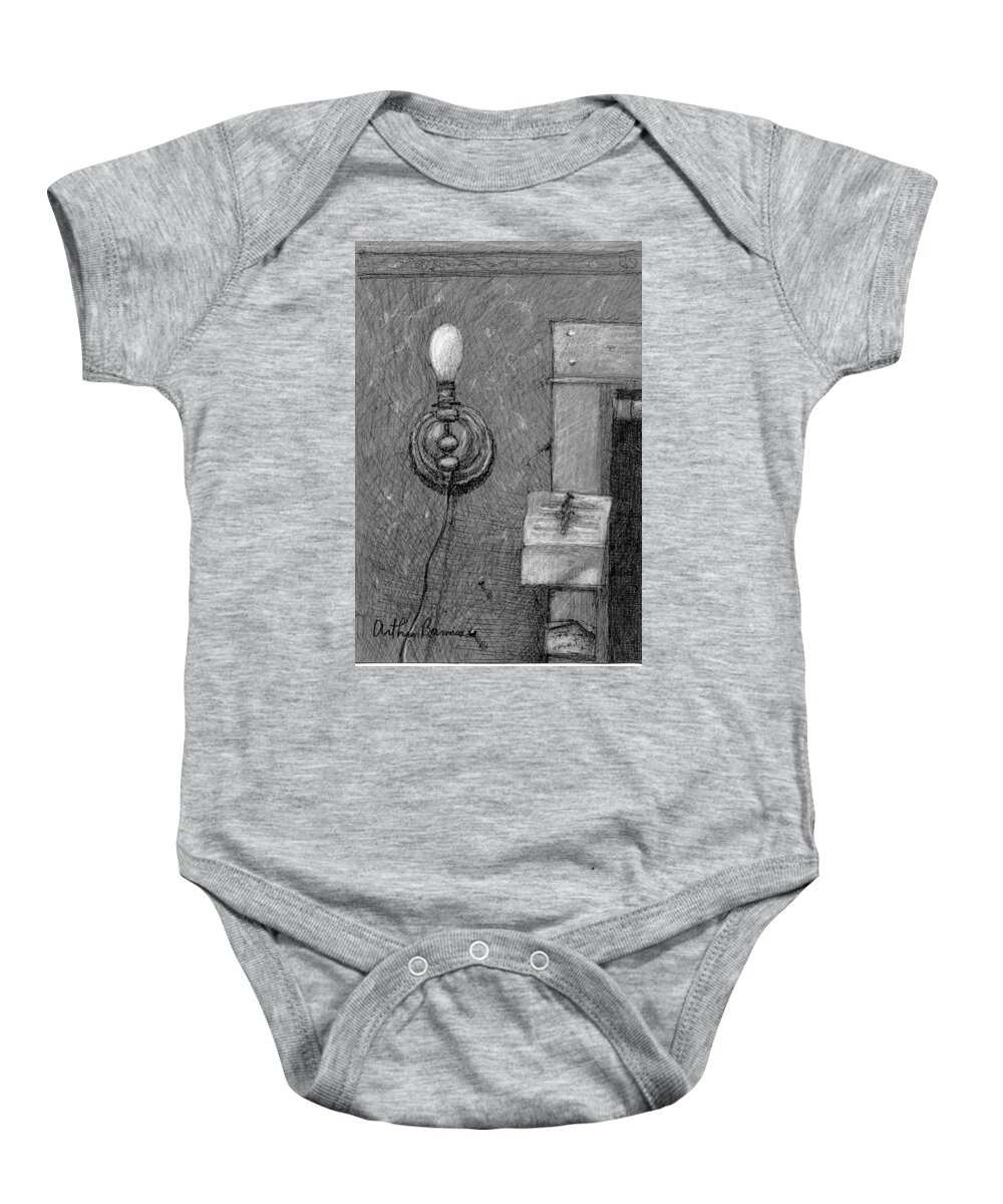 Interior. Drawing Baby Onesie featuring the painting Yesteryear by Arthur Barnes