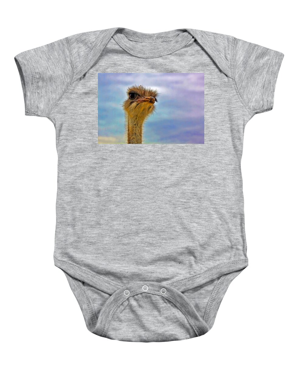 Closeup Baby Onesie featuring the photograph You Talkin to Me by Gary Holmes