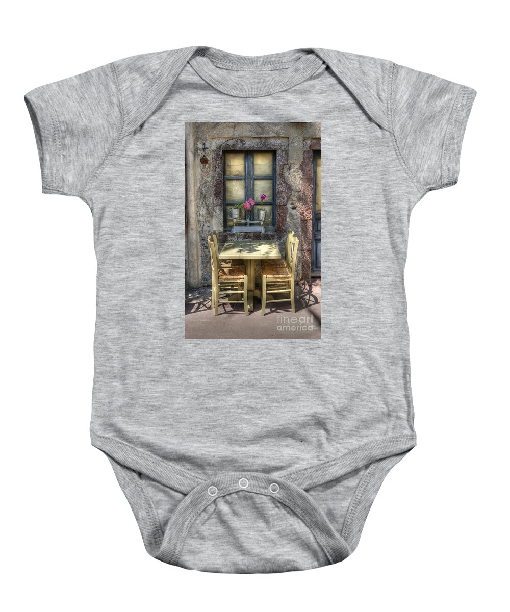 Restaurant Baby Onesie featuring the photograph Your Table Awaits by David Birchall