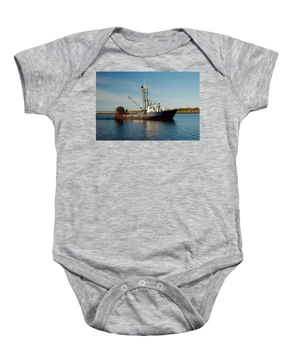 Boat Baby Onesie featuring the photograph Catch of the Day by Cathy Kovarik