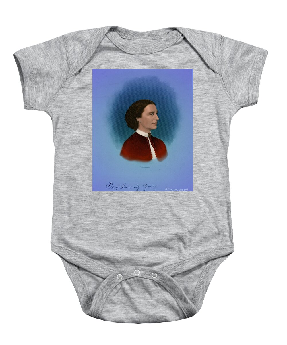 History Baby Onesie featuring the photograph Clara Barton, American Humanitarian #3 by Science Source