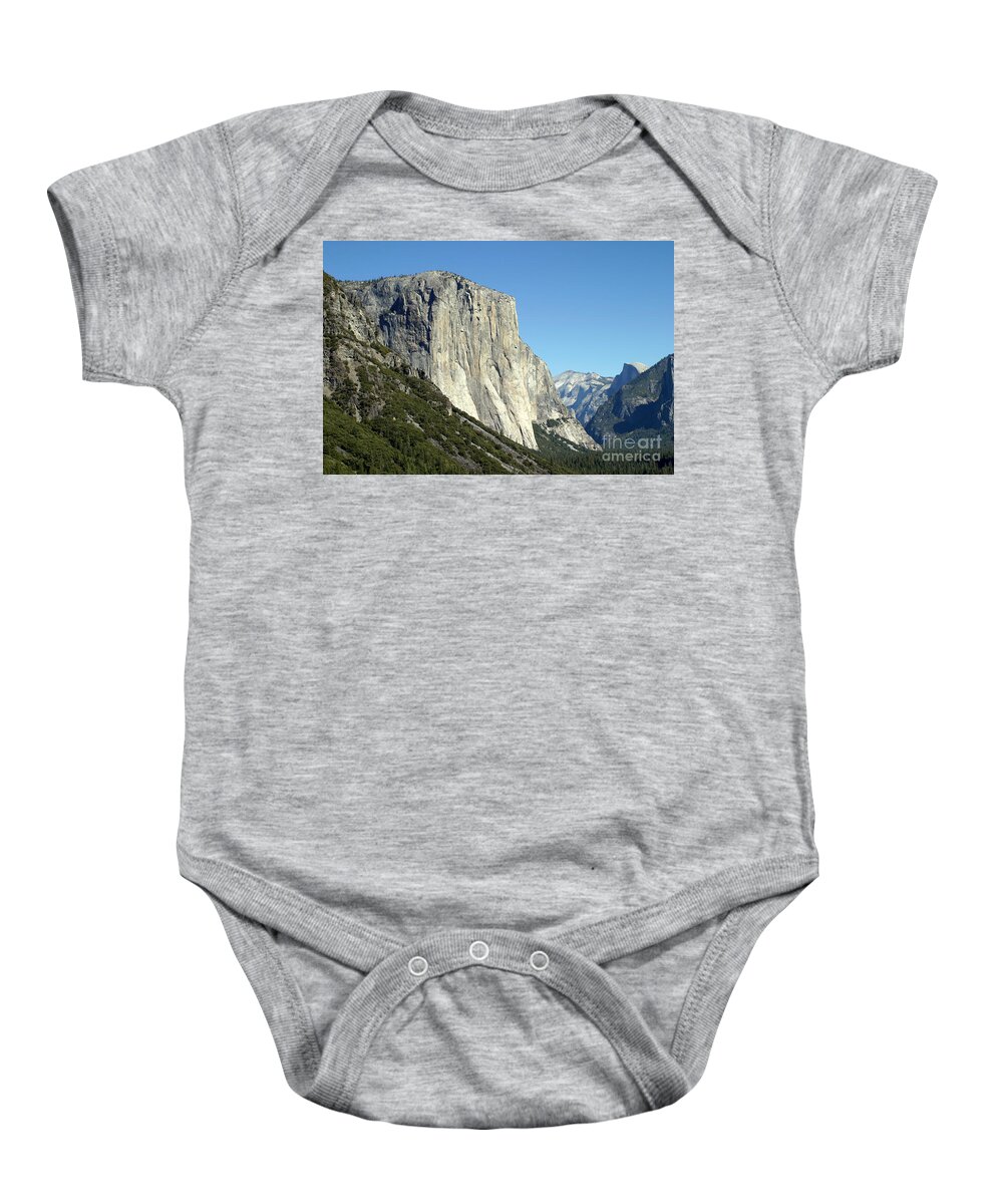 Yosemite Baby Onesie featuring the photograph El Capitan #1 by Henrik Lehnerer