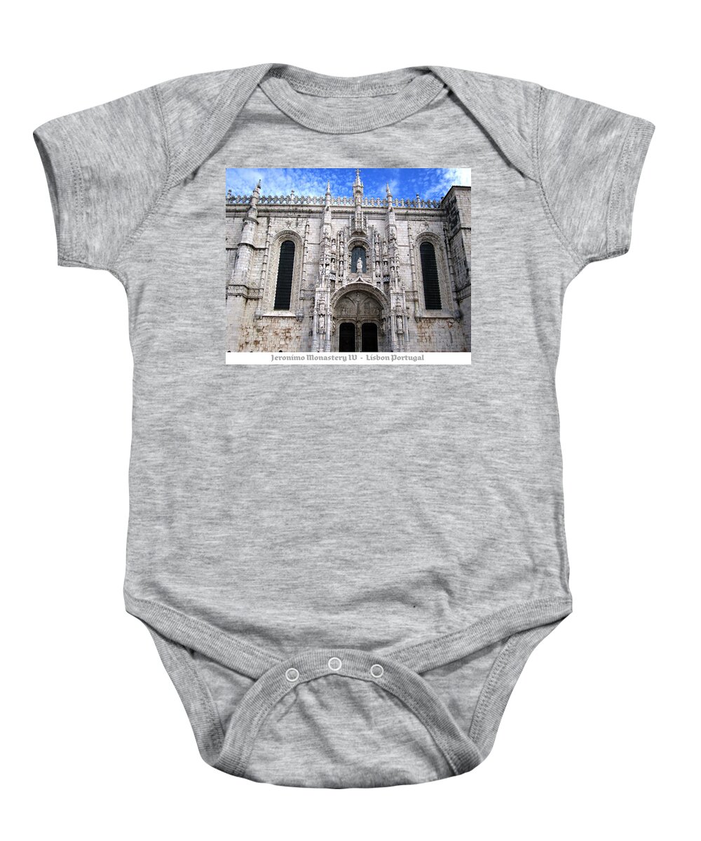 Lisbon Baby Onesie featuring the photograph Lisbon Jeronimo Monastery IV Portugal #1 by John Shiron