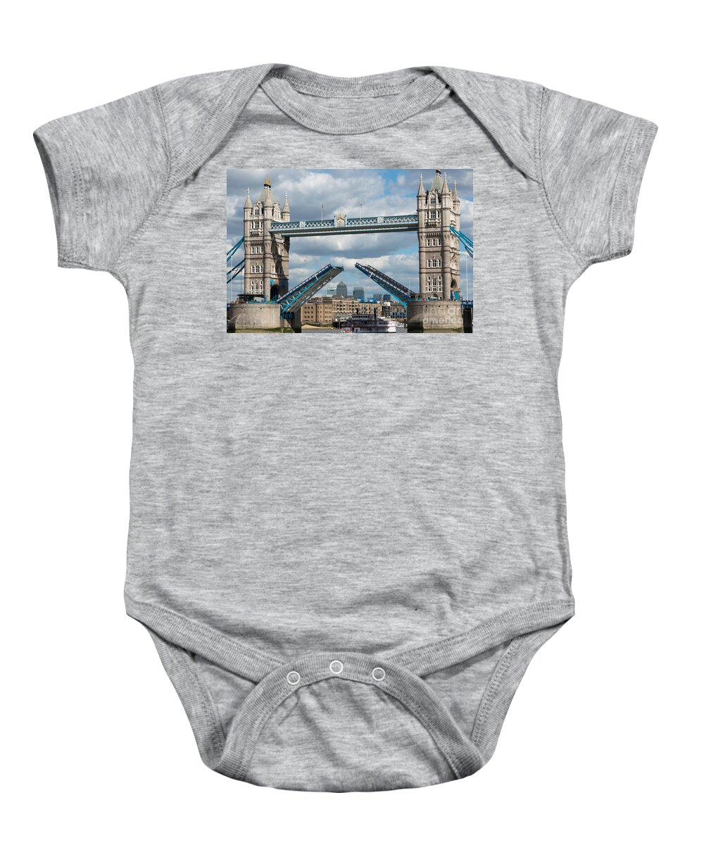 British Baby Onesie featuring the photograph Tower Bridge opening #1 by Andrew Michael
