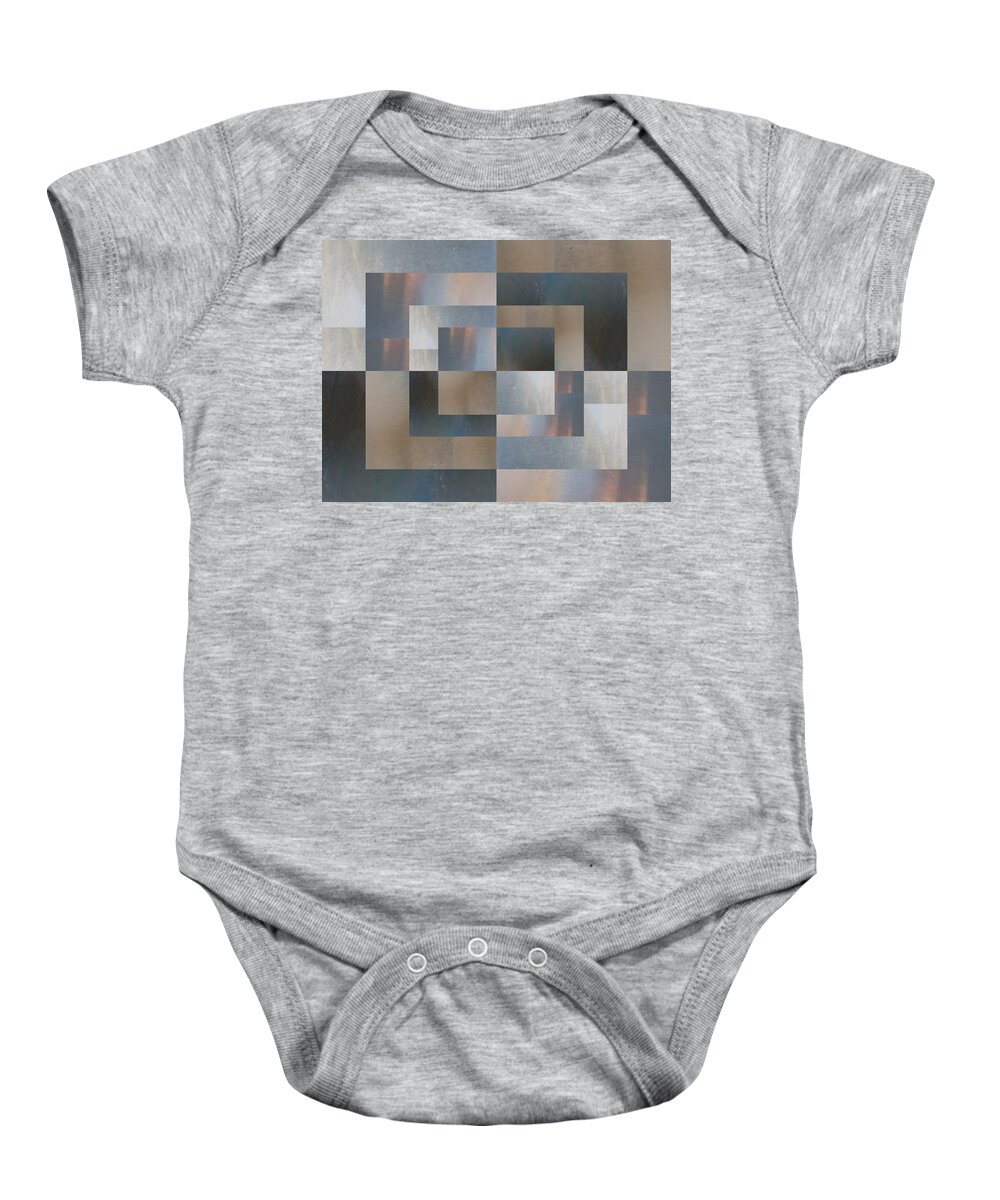 Abstract Baby Onesie featuring the digital art Brushed 26 #2 by Tim Allen