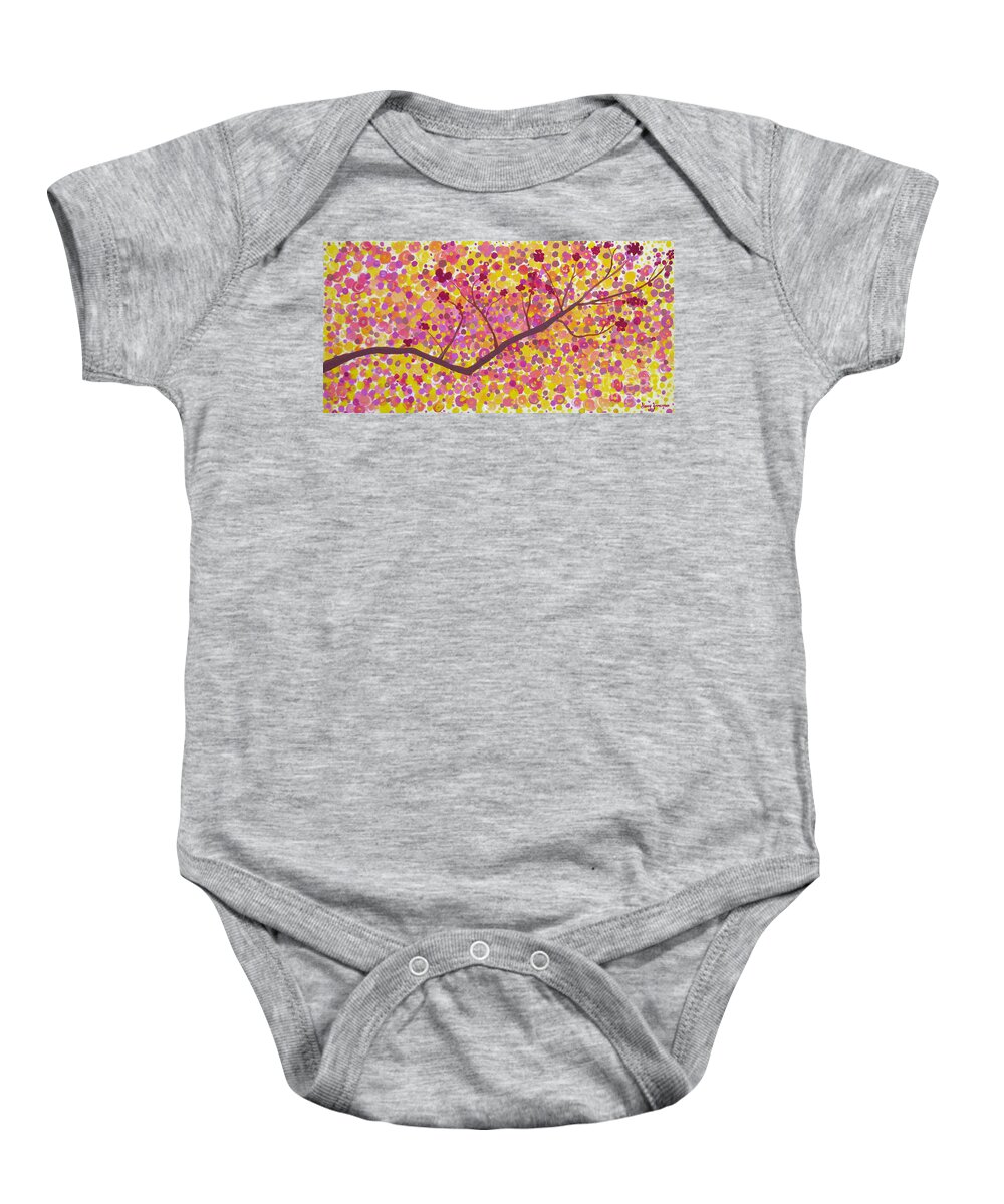 Autumn Baby Onesie featuring the painting An Autumn Moment by Stacey Zimmerman