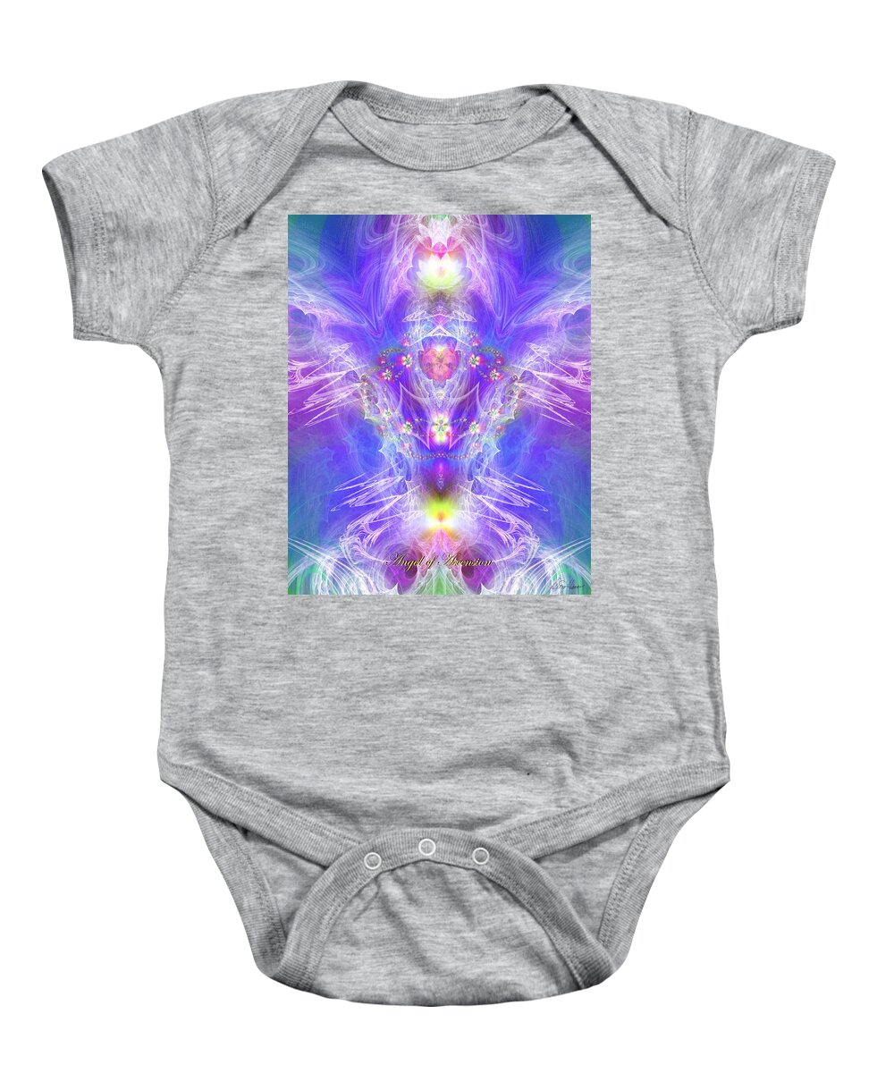 Angel Baby Onesie featuring the digital art Angel of Ascension by Diana Haronis