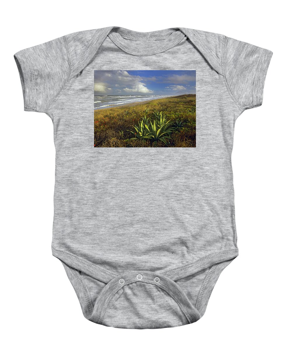 00176773 Baby Onesie featuring the photograph Apollo Beach At Canaveral National by Tim Fitzharris