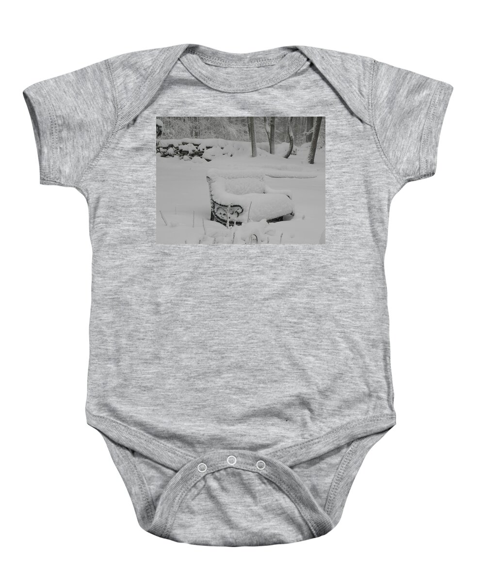 Snow Baby Onesie featuring the photograph Baby Its Cold Outside by Kim Galluzzo