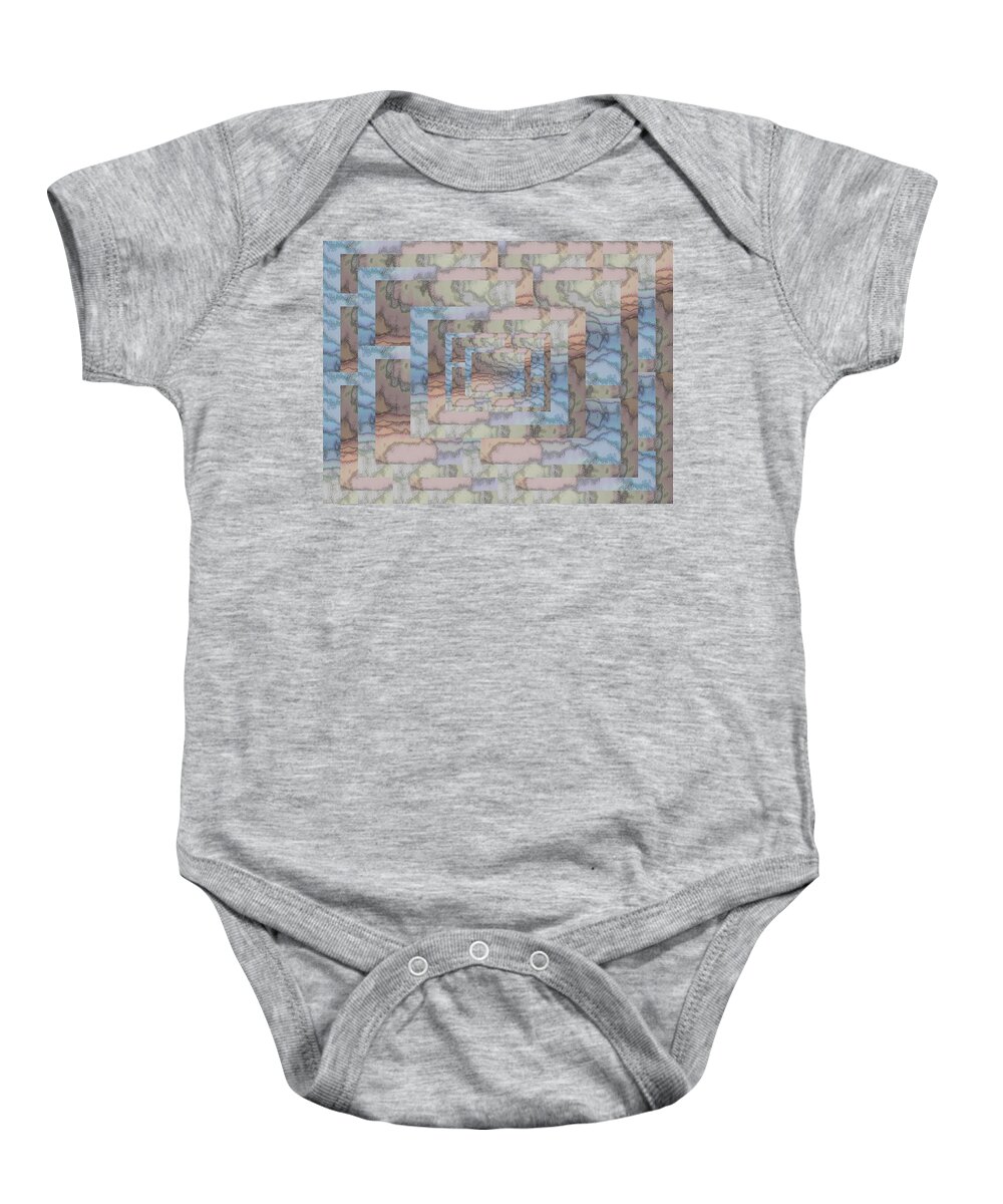 Brushed Baby Onesie featuring the digital art Brushed Pastel 4 by Tim Allen