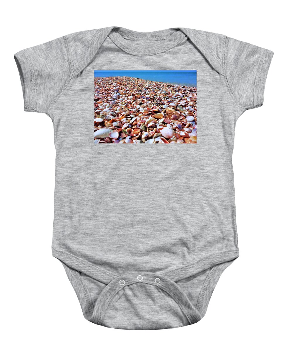 Caladesi Baby Onesie featuring the photograph Caladesi Shells I by Benjamin Yeager