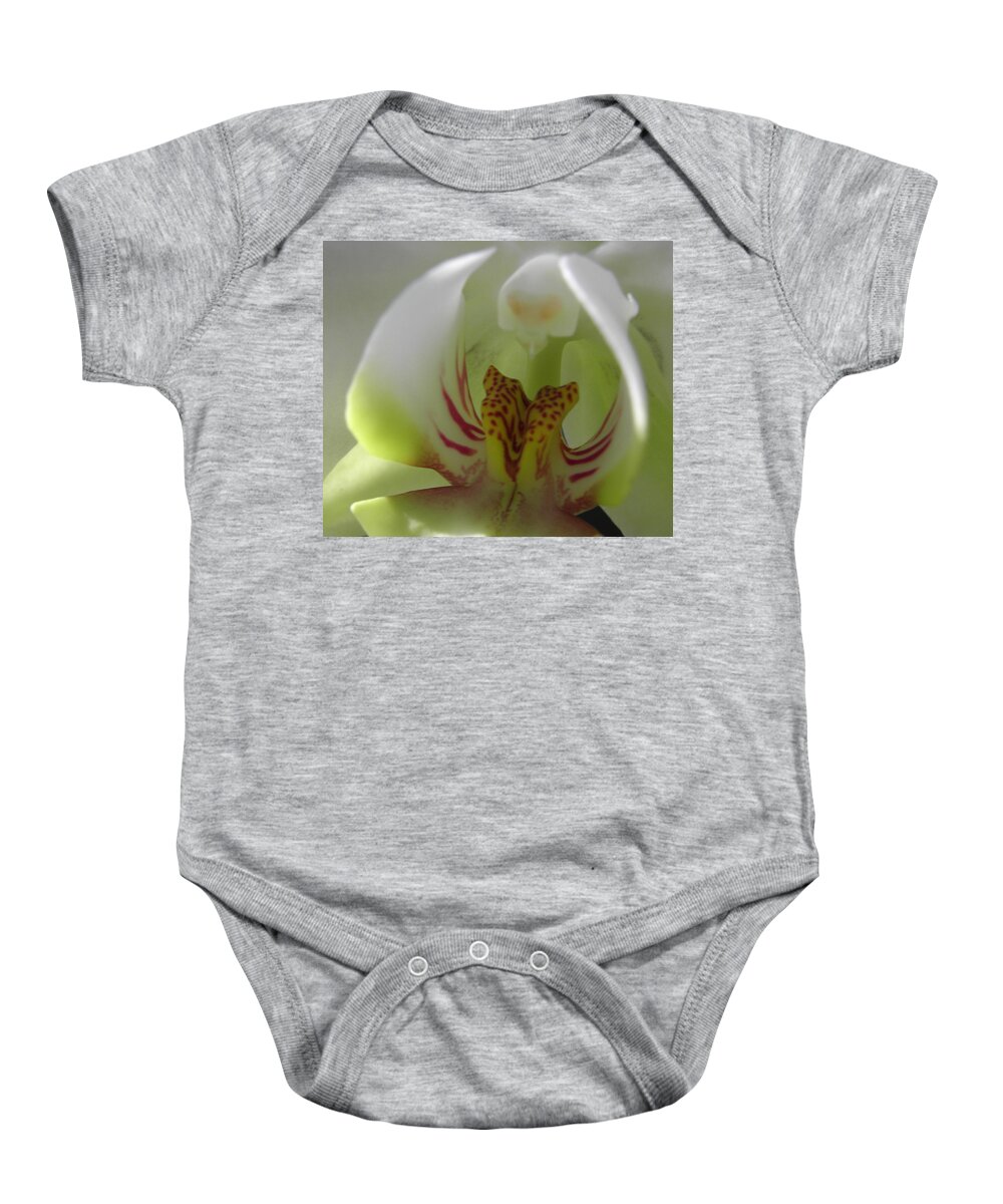 White Baby Onesie featuring the photograph Centered Beauty by Kim Galluzzo