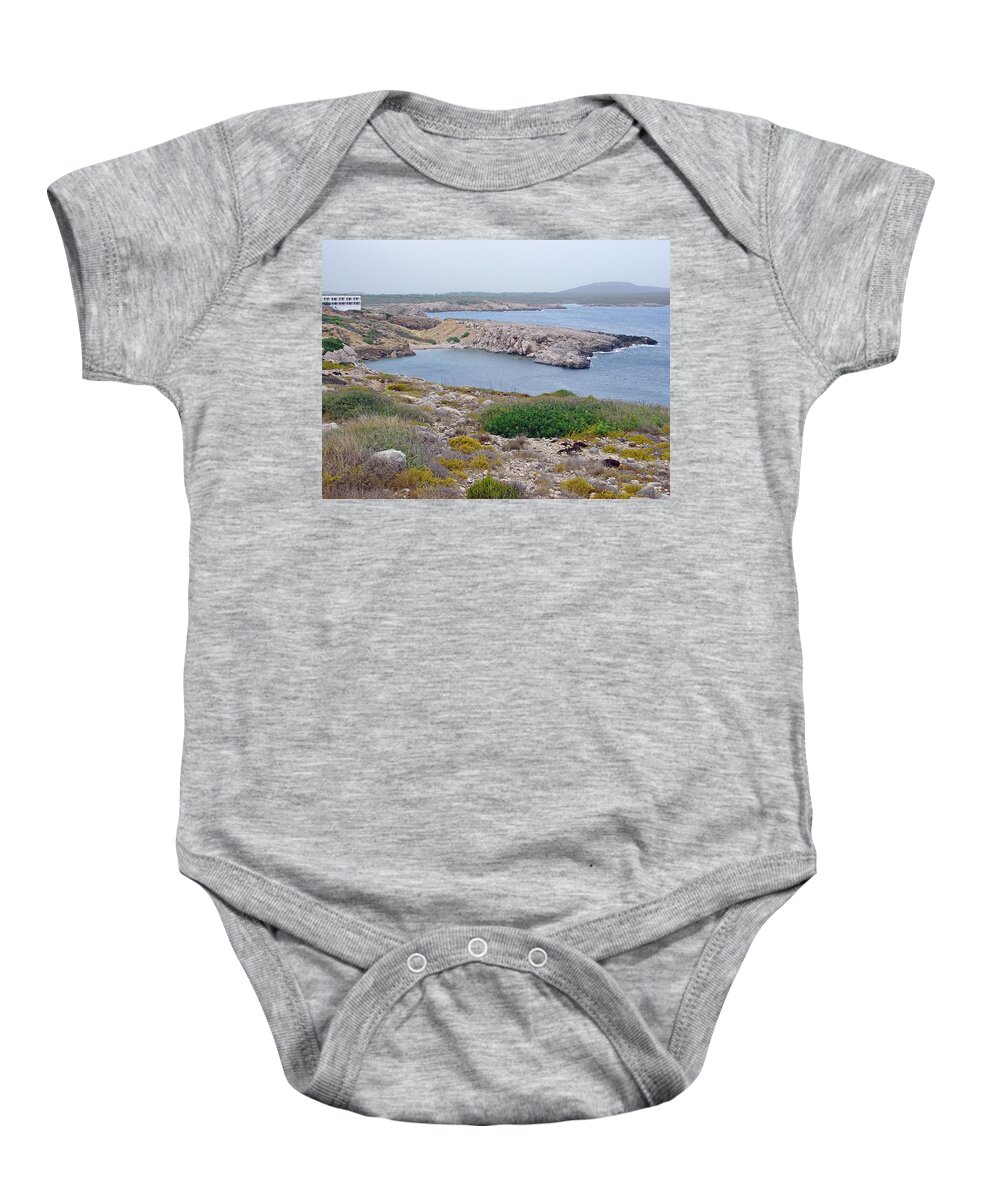 Europe Baby Onesie featuring the photograph Cliffs and Coves of Son Parc by Rod Johnson