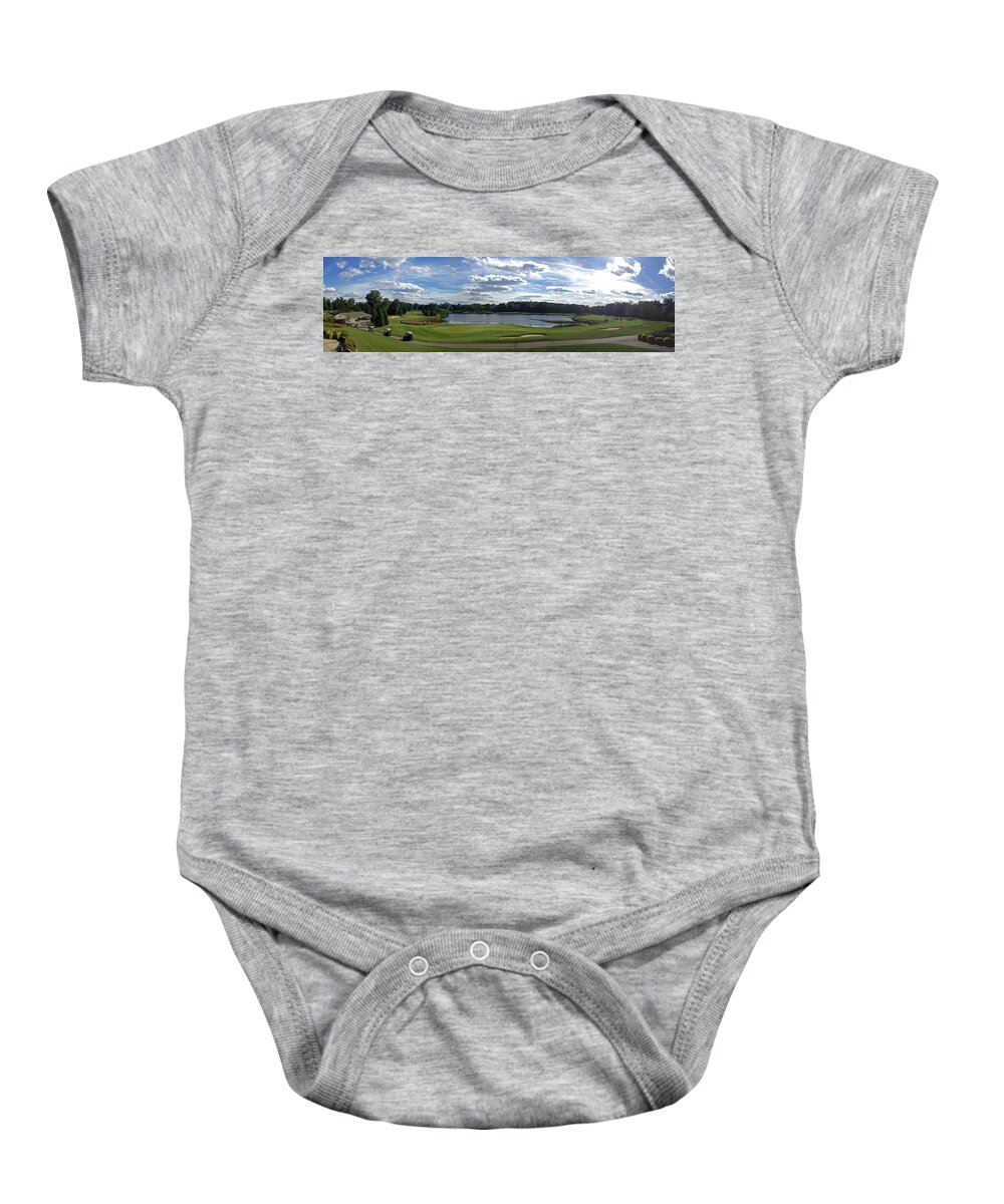 Bni Baby Onesie featuring the photograph Club House Panorama by Joseph Yarbrough