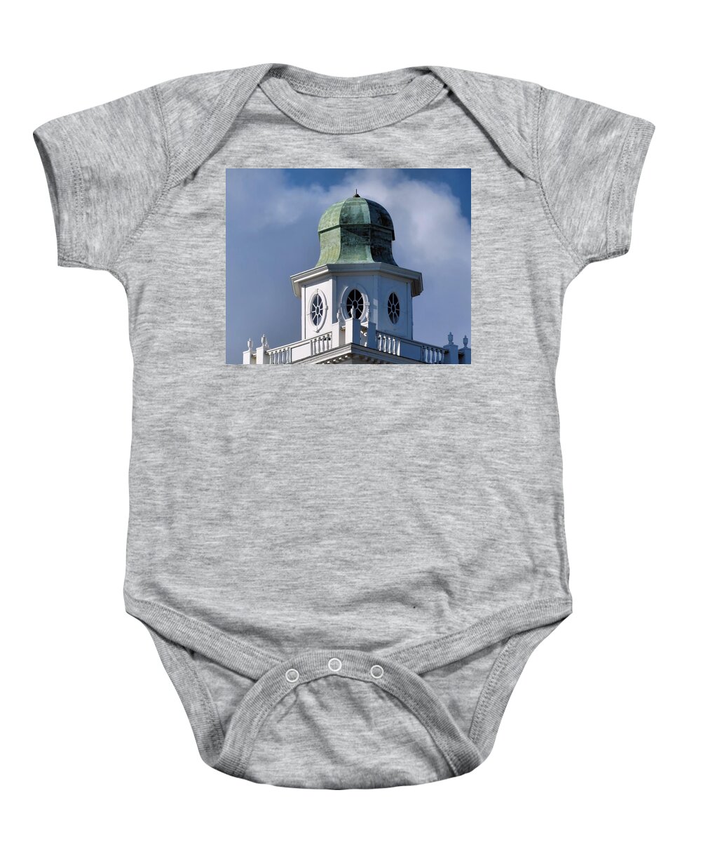 Church Cupola Baby Onesie featuring the photograph Cupola by Janice Drew